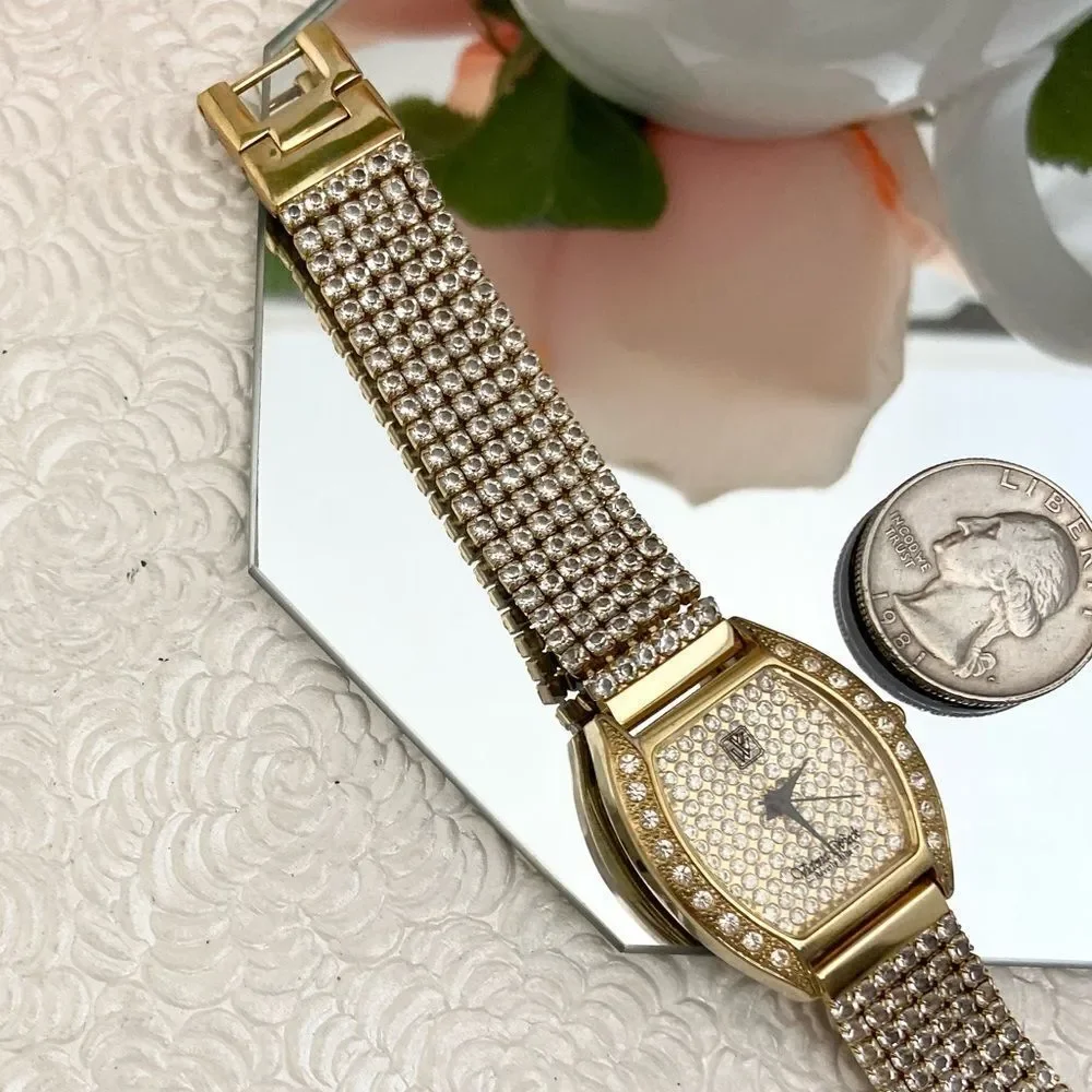 Victoria Weick Beverly Hills Pave Crystal Dial and Bezel Ladies Dress Watch